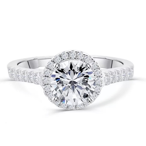 ✨Classic Round Halo Ring✨18K White Gold✨ - Picture 5 of 8